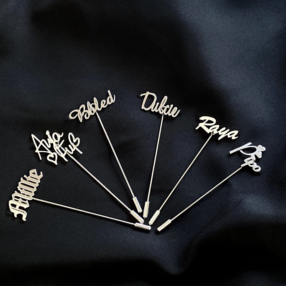 Vintage Tech Accessories - Personalized Men Lapel Pin Custom Name