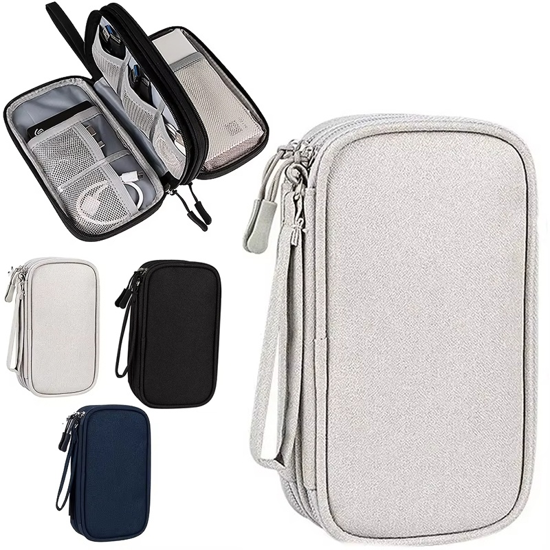 Tech Accessories Case - Nylon Storage Bag Double Layer Waterproof