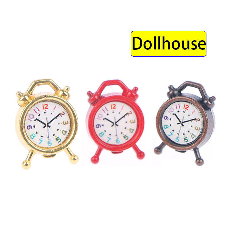Tech Home Accessories - 1PC 1:12 Scale Alarm Clock Doll
