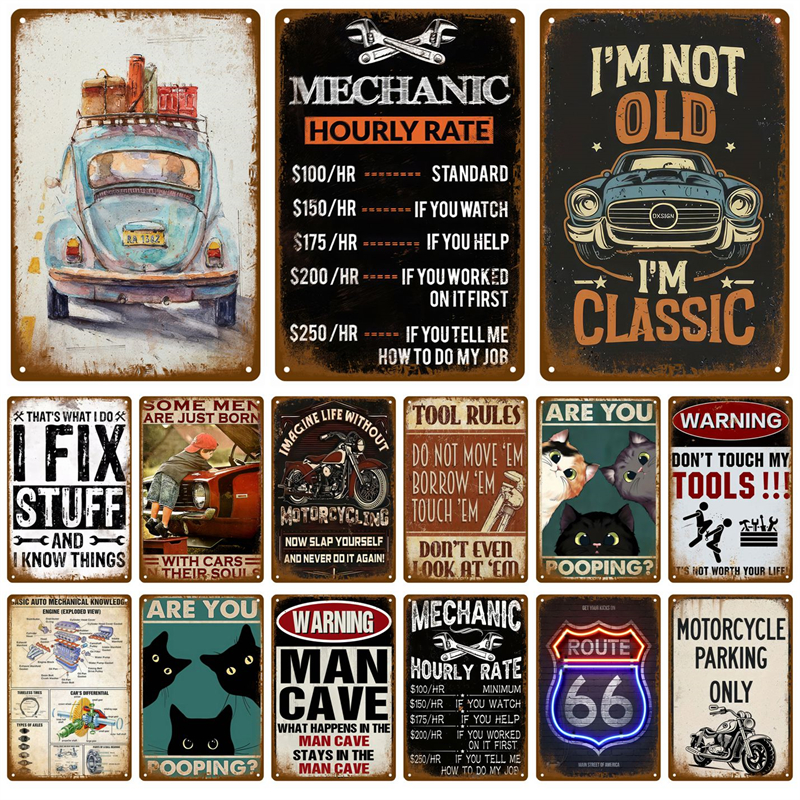 Vintage Tech Accessories - Vintage Metal Plate Tin Sign Plates