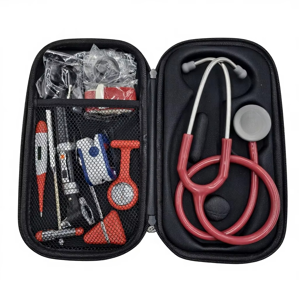 Tech Accessories Case - Portable Medical Stethoscope Kit with Otoscope