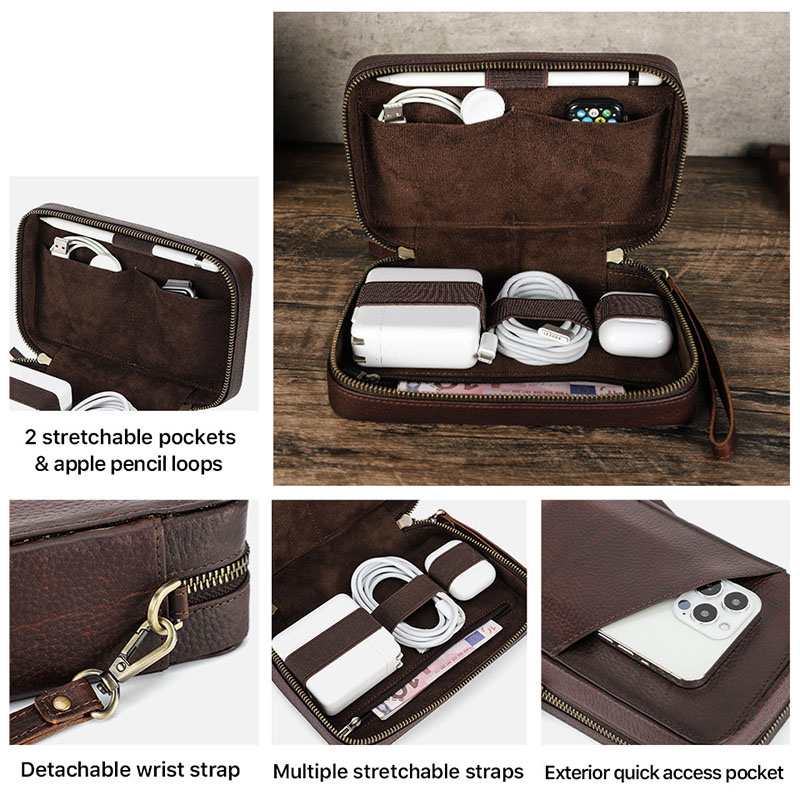 Vintage Brown Genuine Cowhide  – обзор и цена Tech Accessories Case