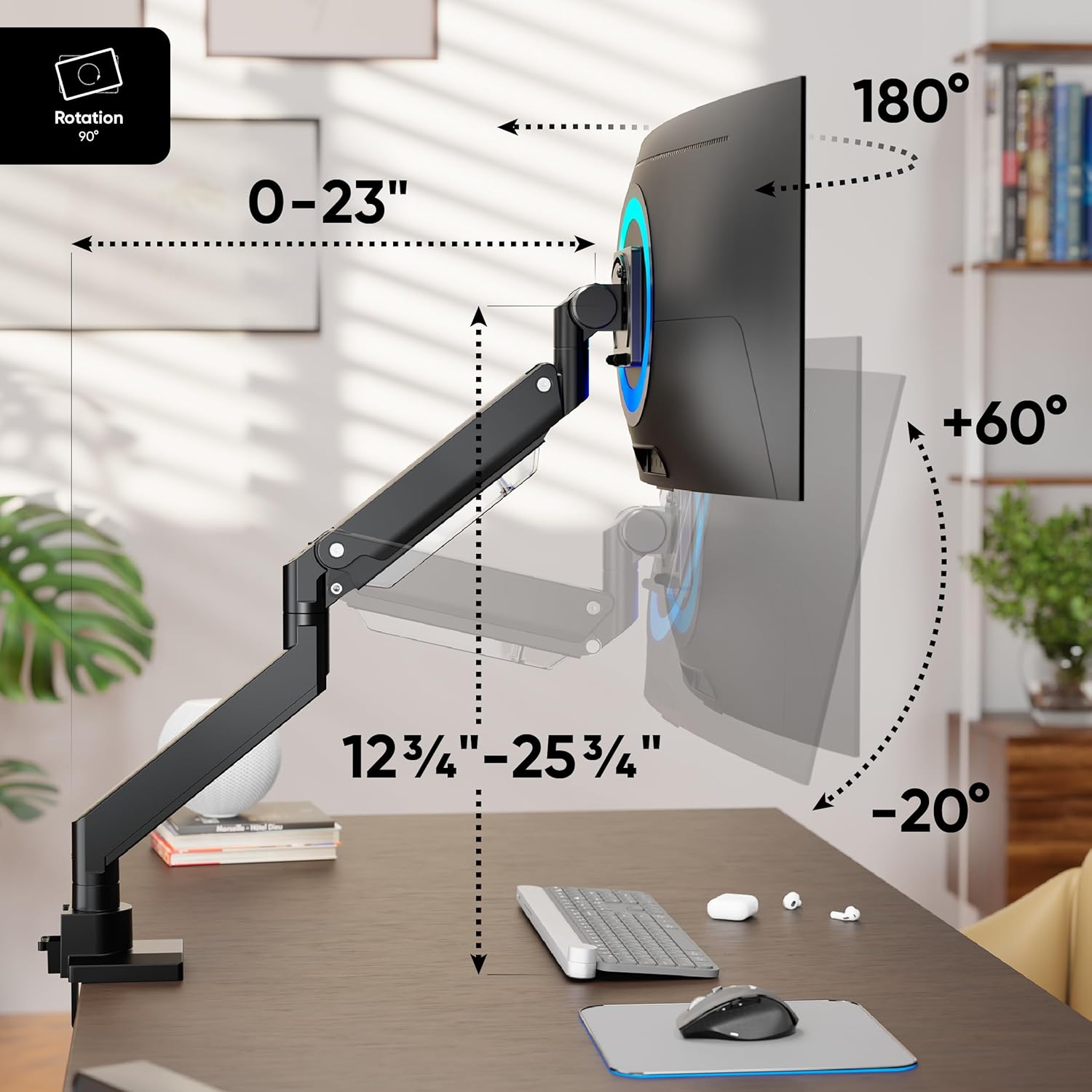 Heavy Duty Monitor Arm for 17- – обзор и цена Monitor Arm Single