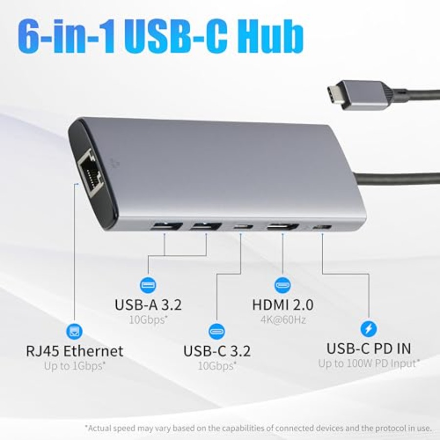 6-in-1 USB-C 3.2 10G Hub Multi – обзор и цена Usb C To Hdmi