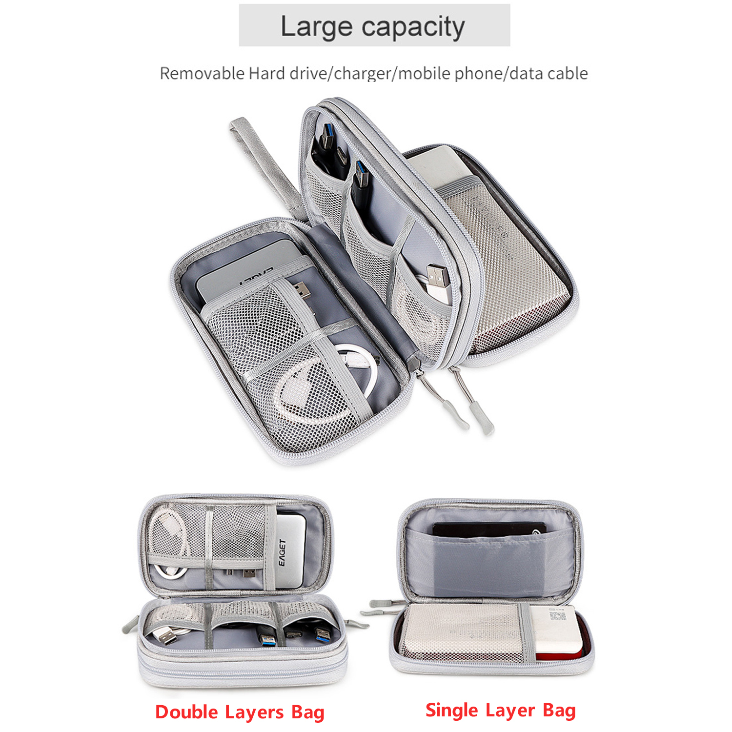 Nylon Storage Bag Double Layer – обзор и цена Tech Accessories Case