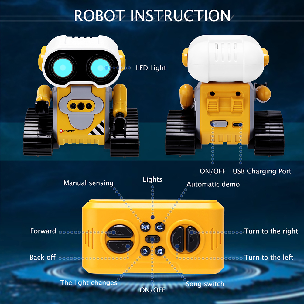 Remote Control Robot with LED  – обзор и цена Tech Accessories Usa