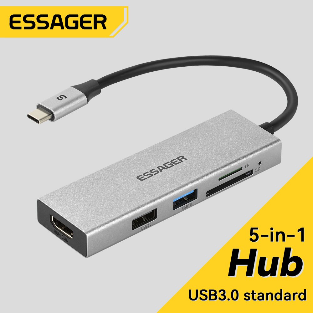 Essager 5 in 1 USB C HUB HDMI- – обзор и цена Usb C To Hdmi