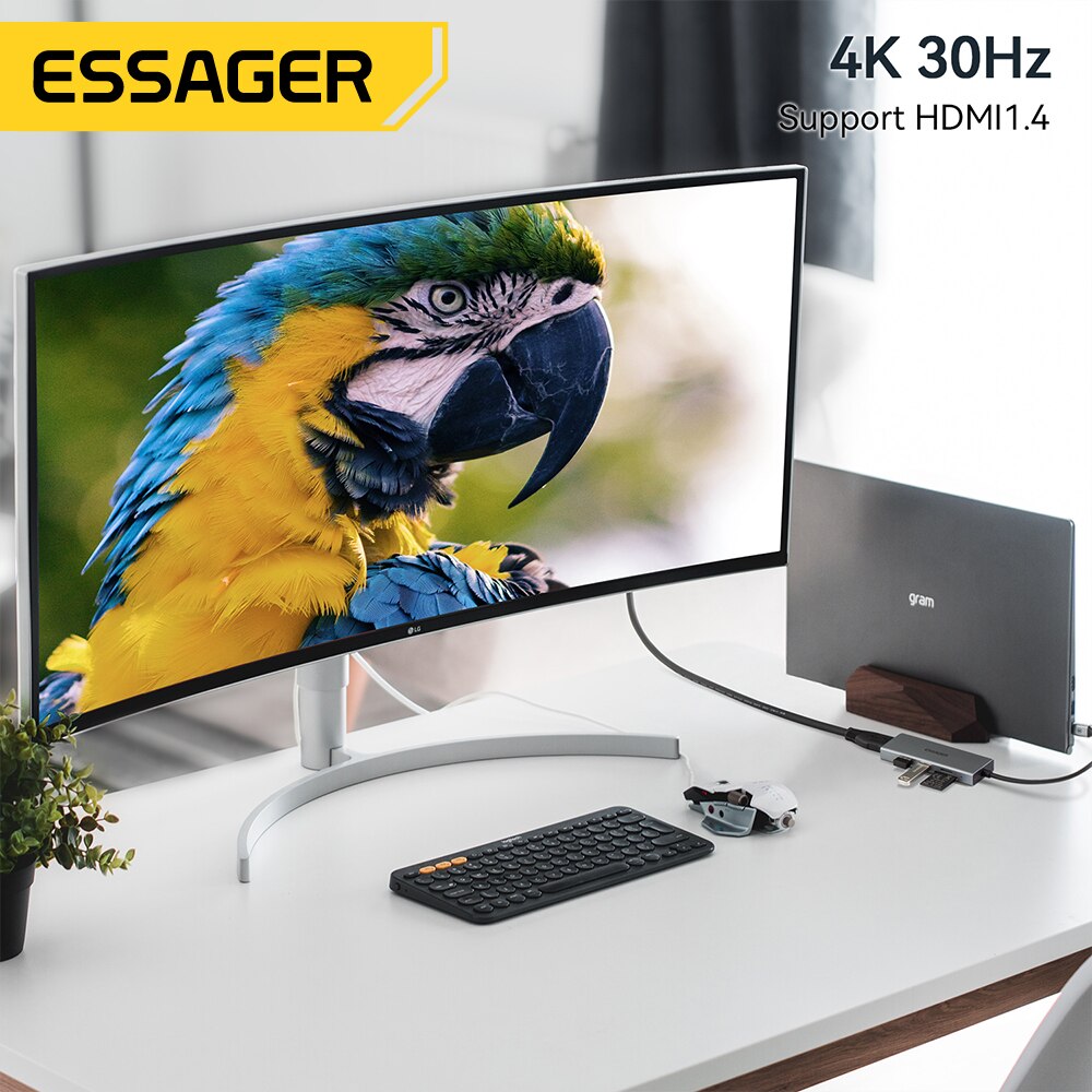 Essager 5 in 1 USB C HUB HDMI- – обзор и цена Usb C To Hdmi