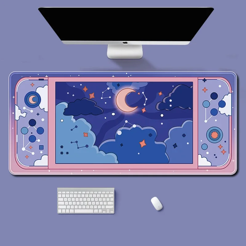 Moon and Stars Large Desk Mat  – обзор и цена Kawaii Tech Accessories