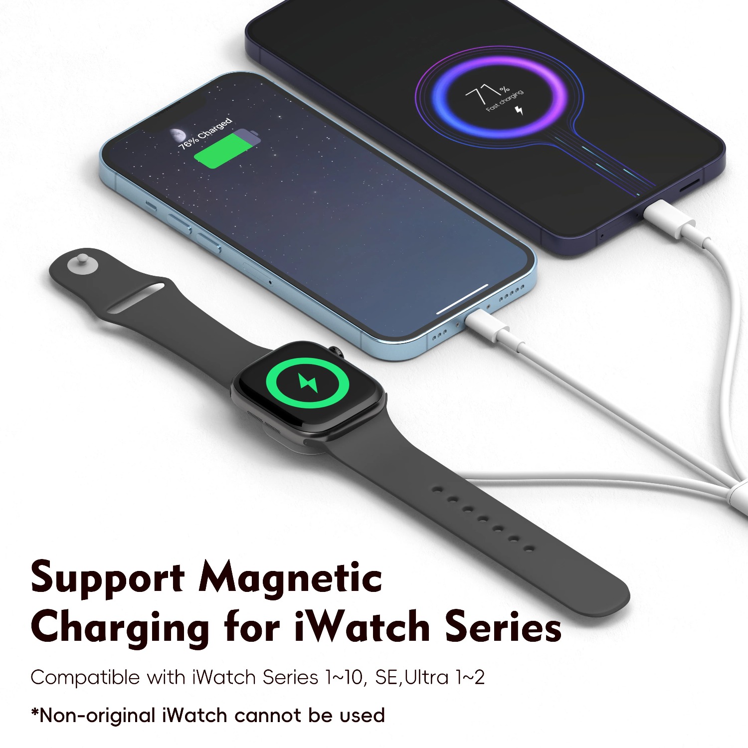 3 in 1  Magnetic Watch Charger – обзор и цена Power Bank Wireless
