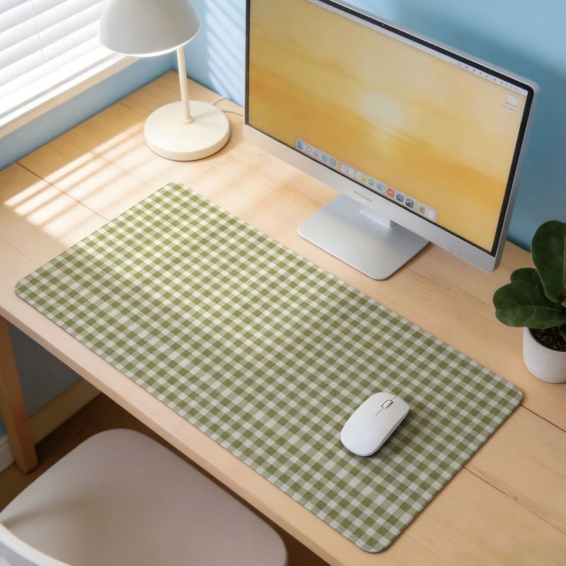 Olive Green Check Design Mouse – обзор и цена Tech Accessories For Desk